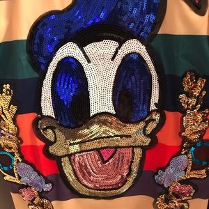 Ladies sequin Donald Duck multicolored dress
